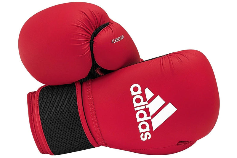 Adidas Hybrid 25 Boxing Gloves - Red / White - 12oz