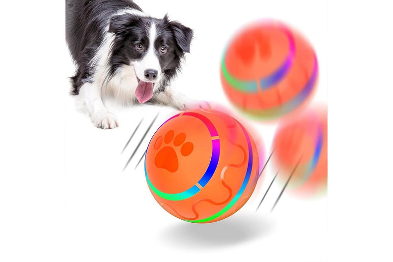 PETSWOL Automatic Rolling Pet Ball - Orange