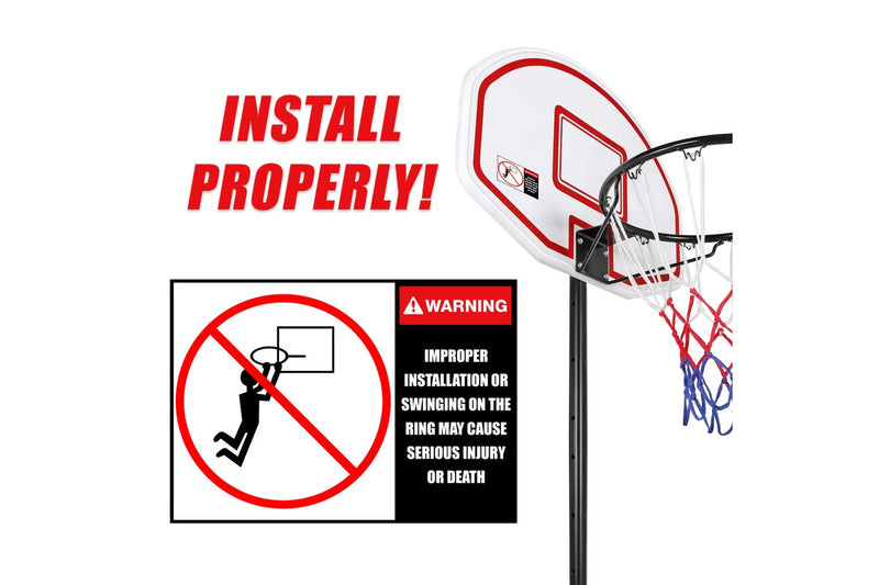 Basketball Ring Hoop Height Adjustable Portable Set