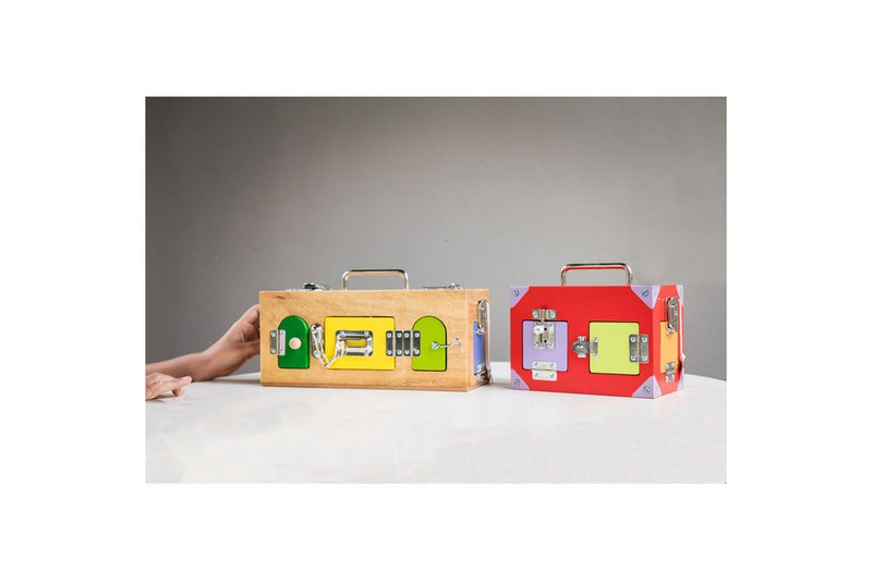 Mamagenius 32cm Original Lock Activity Box Solving Wooden Toy Kids Children 3y+