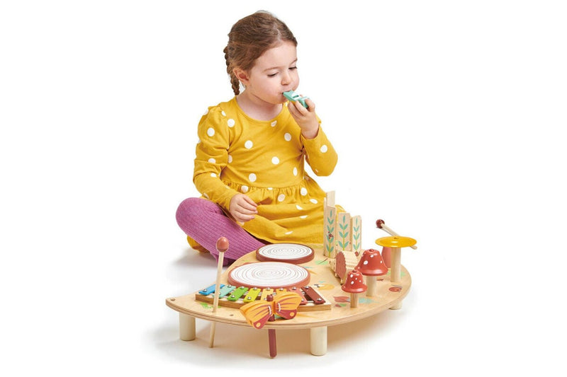 Tender Leaf Toys 50cm Forest Musical Table Wooden Instrument Toy Set Kids 3y+