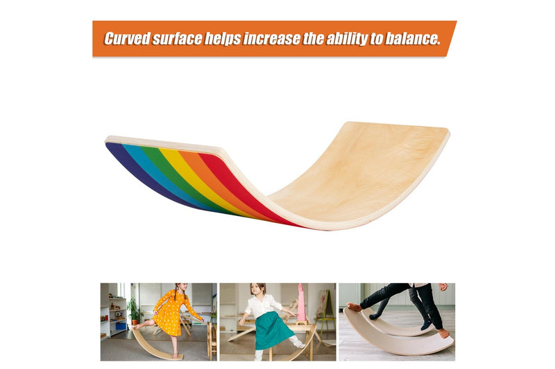 Wooden Wobble Balance Board for Kids Toddlers Adults