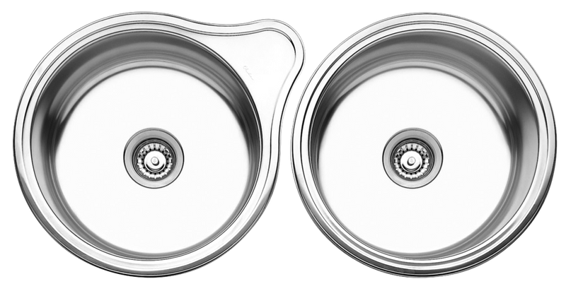 Oliveri Round Bowl Topmount Sink With Tap Landin