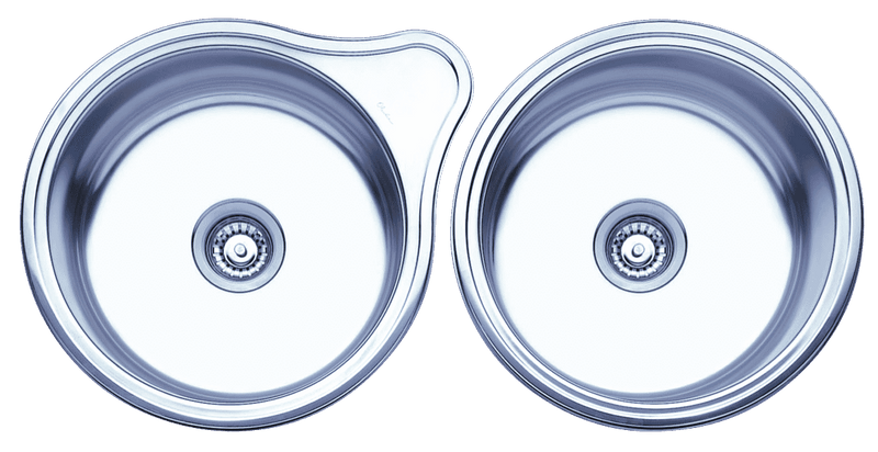 Oliveri Round Bowl Topmount Sink With Tap Landin