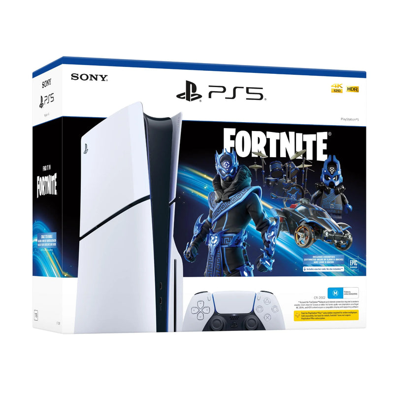 PlayStation 5 Slim Disc Console Fortnite Cobalt Star Bundle