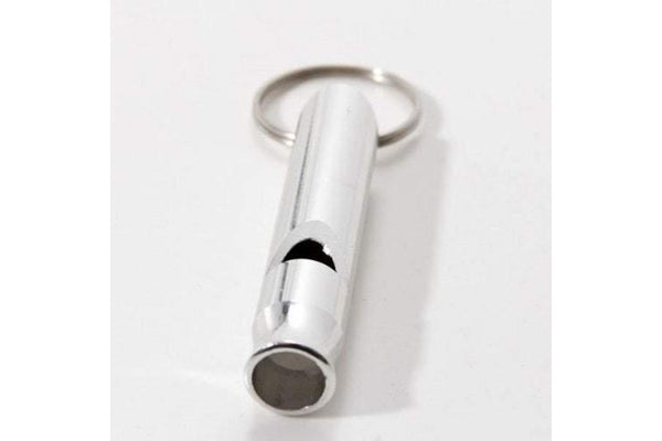 5Pcs Aluminum Alloy Whistle With Keyring For Outdoor Activities Silver Safety Whistles