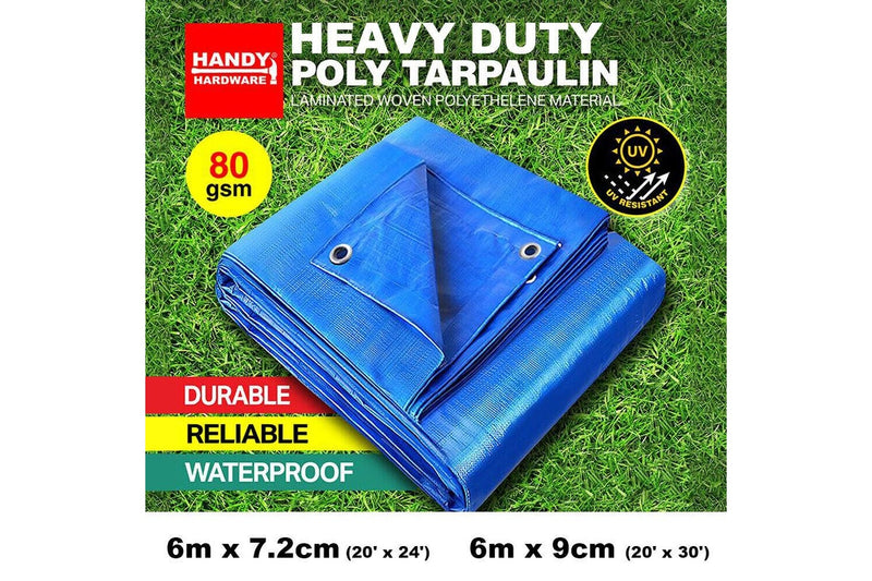 Ozstock 1x Waterprood Tarpaulin Tarp Canvas Camp Poly Cover Sheet Truck UV PE