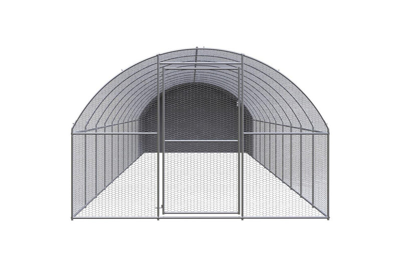 Outdoor Chicken Coop 3x12x2 m Galvanised Steel vidaXL