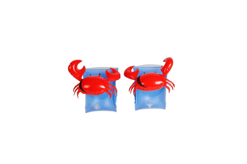 4x Airtime Inflatable Armbands 3D Crab Design Kids Children Fun Play Toy 3-6y