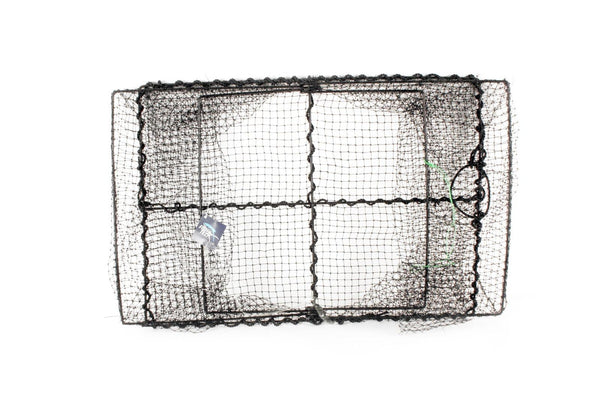 Fishteck Rectangular 58x40cm Yabbie Trap Storage Fishing Container Basket Black