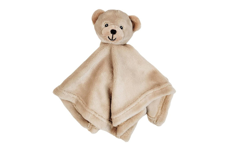 2x Urban Bear 31cm Comforter Baby Infant Cuddle Blanket w Animal Plush Toy Beige