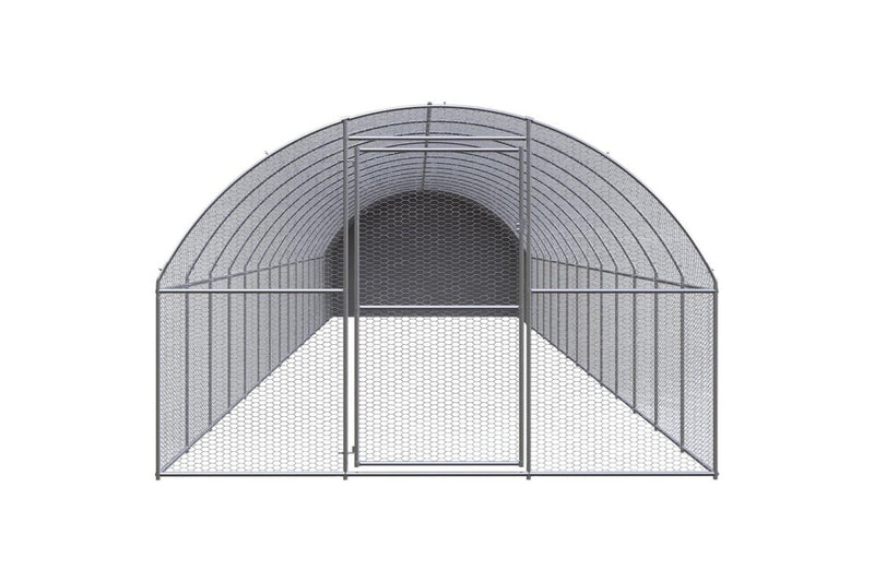 Outdoor Chicken Coop 3x16x2 m Galvanised Steel vidaXL