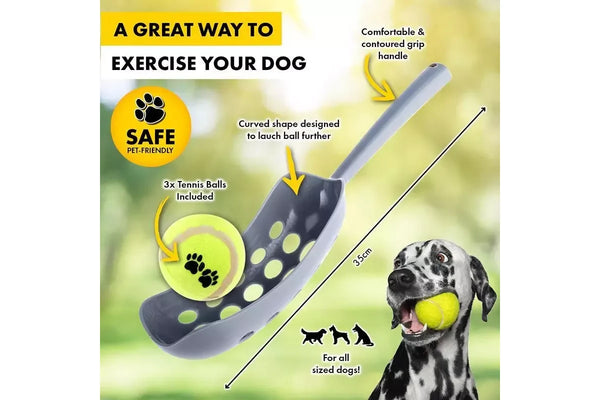 Costcom Dog Ball Thrower Pet Tennis Ball Launcher Outdoor Interactive Fetch Dog Toy (2PCS)