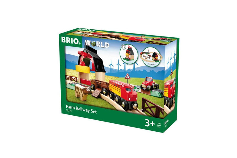 20pc Brio 55x52cm Kids Childrens Building Play Toy Farm Railway Track Set 3y+