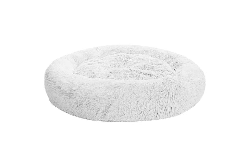 Pawever Pets: Round Nest Calming Bed - Grey (Small/Medium, 90cm)