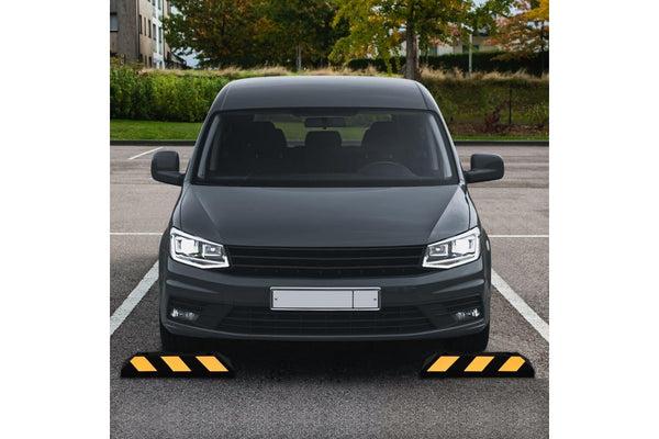 Reflective Parking Blocks 2 pcs 56x15x10 cm Rubber vidaXL