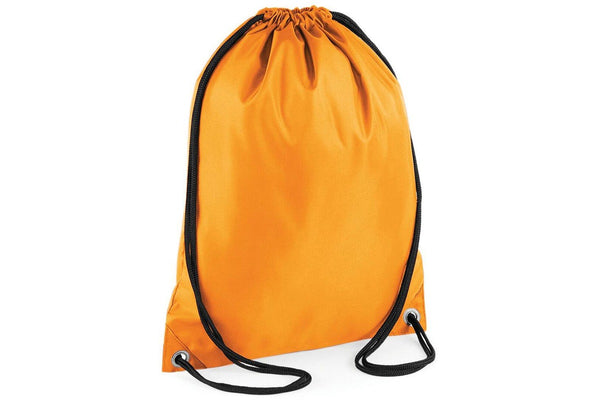 BagBase Budget Water Resistant Sports Gymsac Drawstring Bag (11L) (Orange) (One Size)