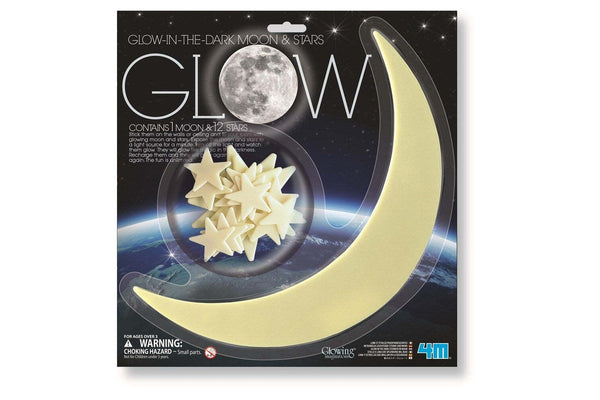 2x 4M Glow in The Dark Moon & Stars w Adhesive Tape Wall Ceiling Kids Toy 8y+