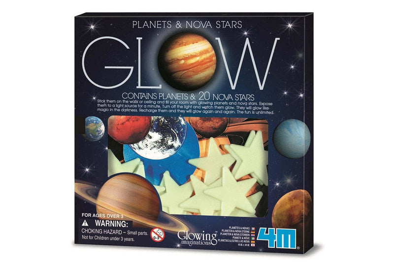 2x 4M Glow Planets and Nova Stars Box Set Bedroom Decor Kids Toddler Toy 3y+