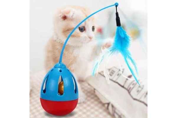 Funny Pet Interactive Tumbler Feather Cat Teaser Training Toy Cat Toys