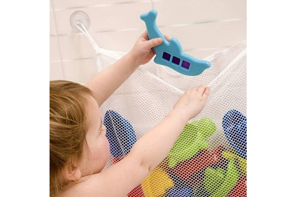 2 x White Baby Kids Bath Toys Holder Organiser Hanging Large Bag