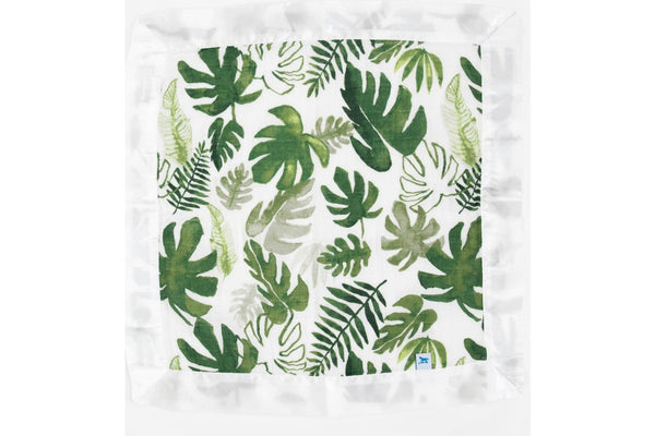 Little Unicorn: Muslin Security Blanket - Tropical Leaf (3 Pack)