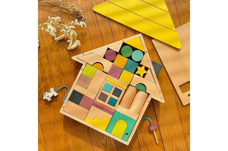 41pc Kiko & gg Tsumiki Wooden House of Building Blocks Toy Kids Children 3y+