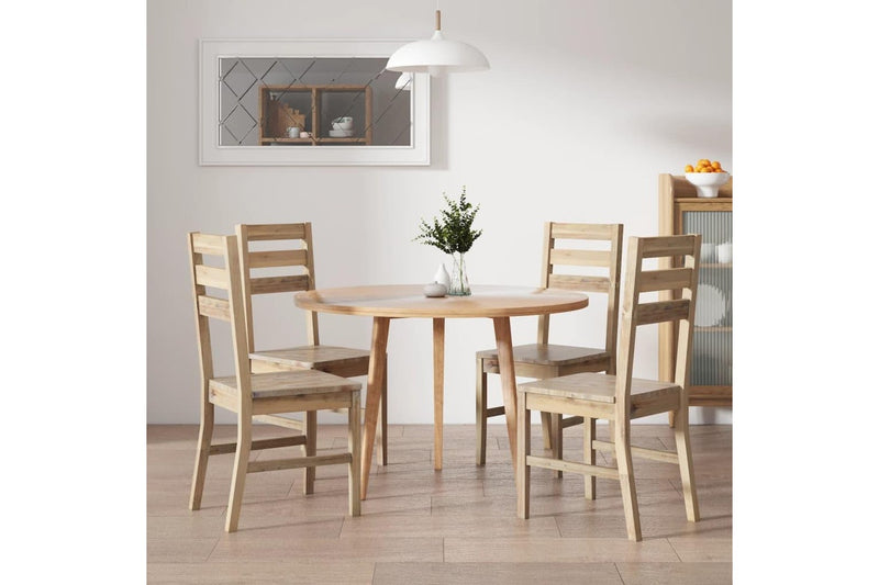 4 Pcs Solid Acacia Wood Dining Chairs