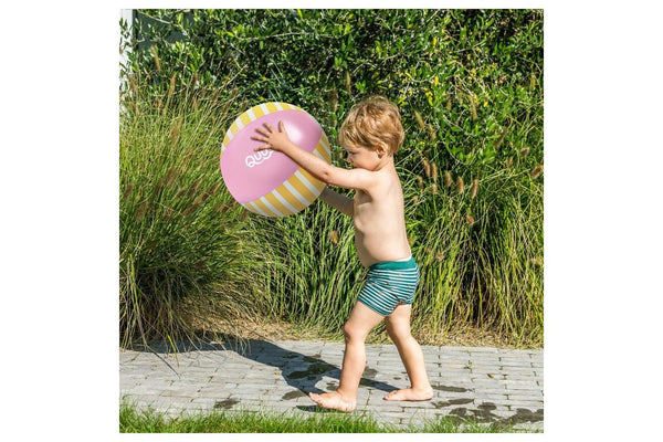 Quut Inflatable Beach Ball 30cm Round Banana Pink Kids Children Play Toy 1y+