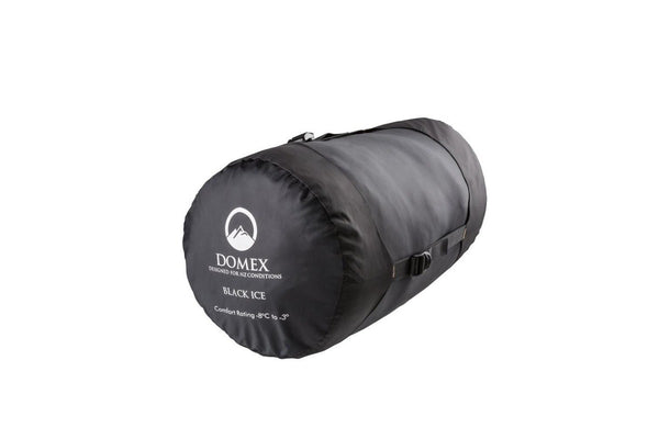 Domex Black Ice L -8C Right Side Zipper Synthetic Filling Sleeping Bag Black