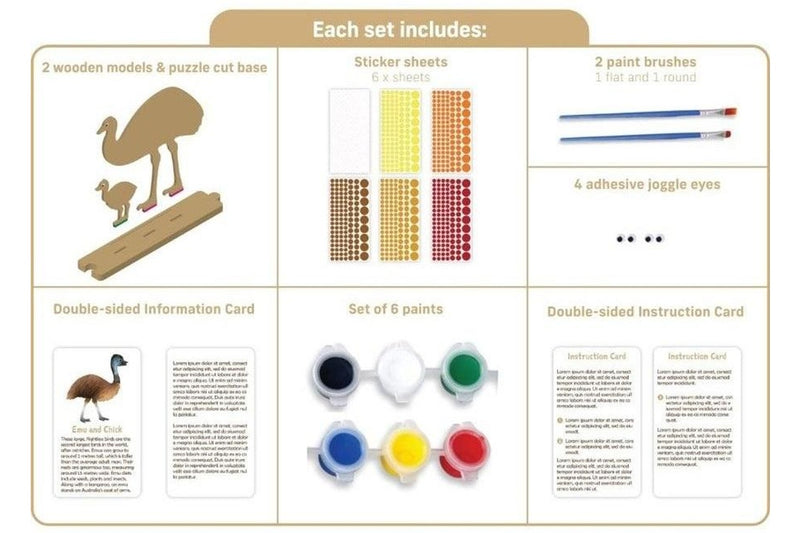 Australian Geographic: Create Your Own Wooden Emu and Chick