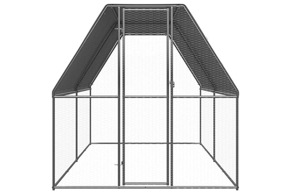 Outdoor Chicken Cage 2x4x2 m Galvanised Steel vidaXL