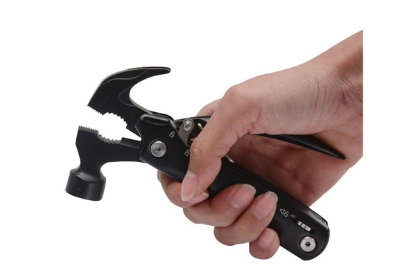 Multi-Purpose Hammer Camping Multitool - Black