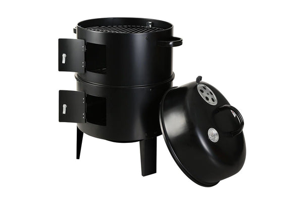 Grillz 3-In-1 BBQ Grill Charcoal Smoker