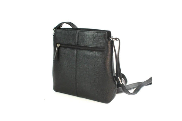 Eastern Counties Leather Womens/Ladies Opal Leather Handbag (Black/Dark Grey) (One Size)