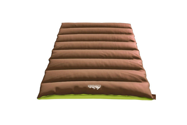 Weisshorn Sleeping Bag Double Thermal Camping Hiking Tent Brown -5C