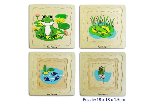 Fun Factory: Wooden Layered Frog Puzzle