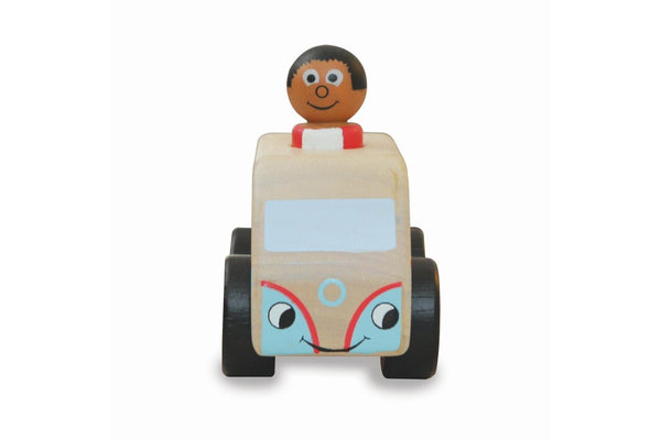 Indigo Jamm 10.5cm Mini Colin Campervan Kids Children Wooden Vehicle Toy 18m+