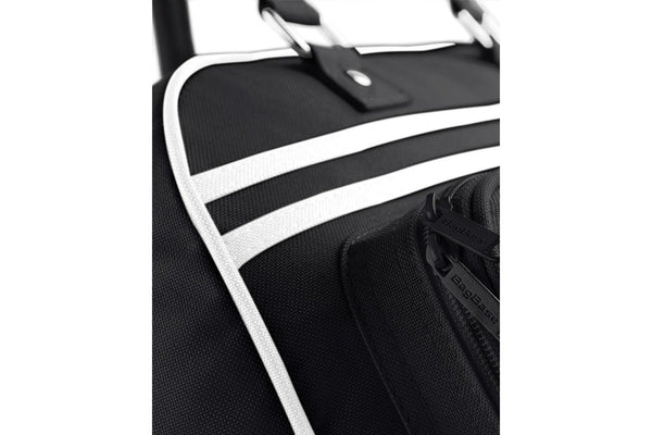 Bagbase Retro Bowling Bag (23 Litres) (Black/White) (One Size)