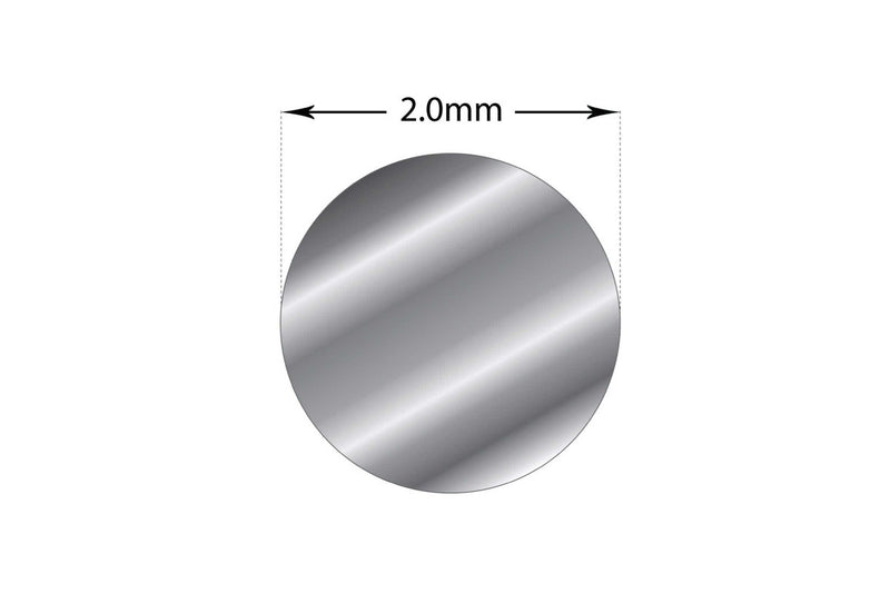 1m Sterling Silver 2mm -Soft Round Wire Rod 12 Gauge Jewellery Craft