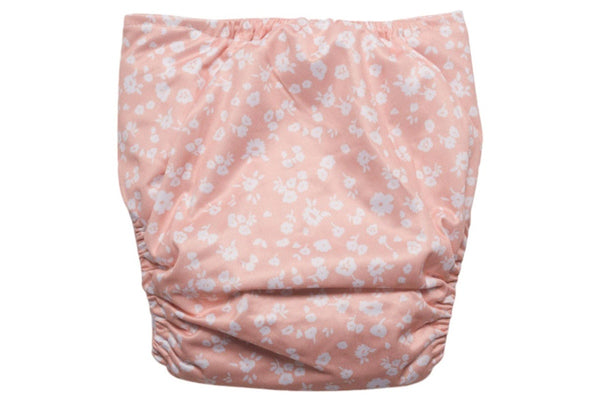 Nestling: Sassy SIMPLE Nappy Complete - Dusty Pink Floral (One Size)