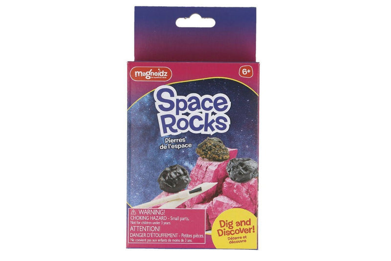 3x Magnoidz 16cm Dig & Discover Space Rocks Kit Kids Science Educational Toy 6y+