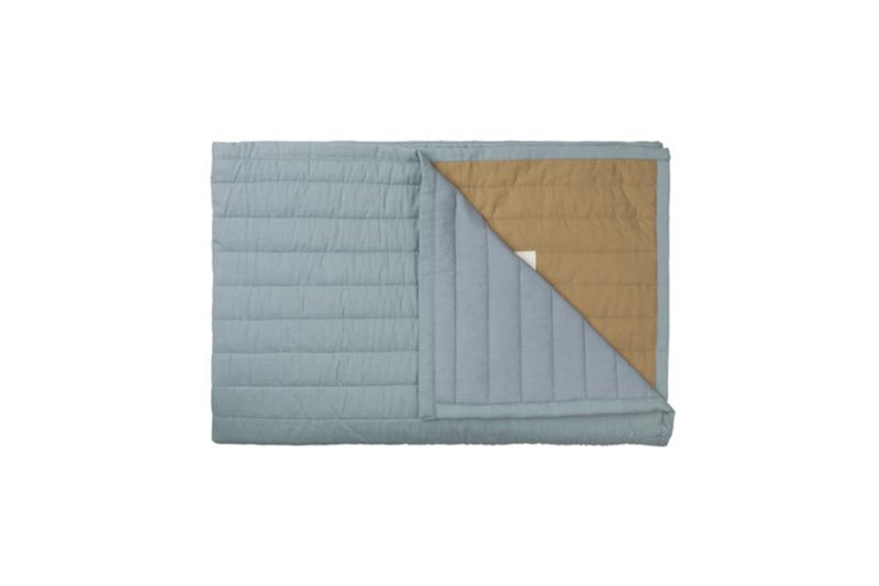 Fabelab 200x150cm Quilted Graphic Blanket Picnic Mat Rectangle Cottage Blue