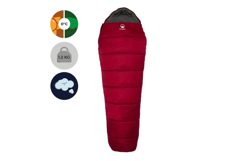 Domex Nimbus 200 Synthetic Filling +5C Compact Drawstring Sleeping Bag Burgundy