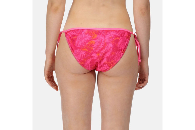 Regatta Womens/Ladies Aceana Palm Print Bikini Bottoms (Pink Fusion) (10 UK)