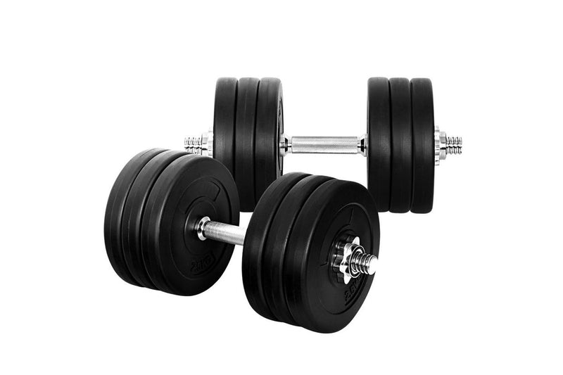 Everfit 35kg Dumbbell Set Weight Plates Dumbbells Lifting Bench