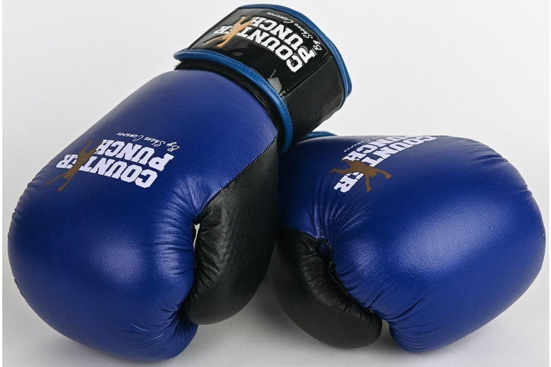 Counterpunch Premium Leather Boxing Gloves - Blue - 10oz