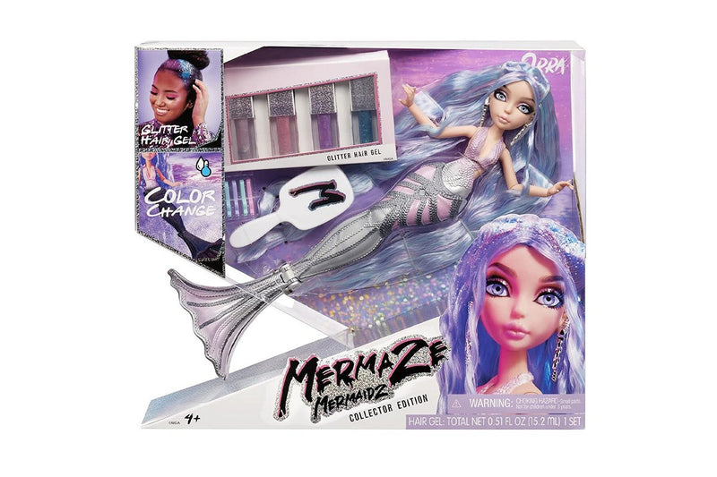 Mermaze Mermaidz Color Change Childrens Fashion Doll Orra w Glitter Hair Gel 3+