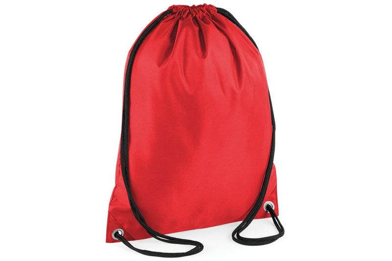 BagBase Budget Water Resistant Sports Gymsac Drawstring Bag (11L) (Red) (One Size)