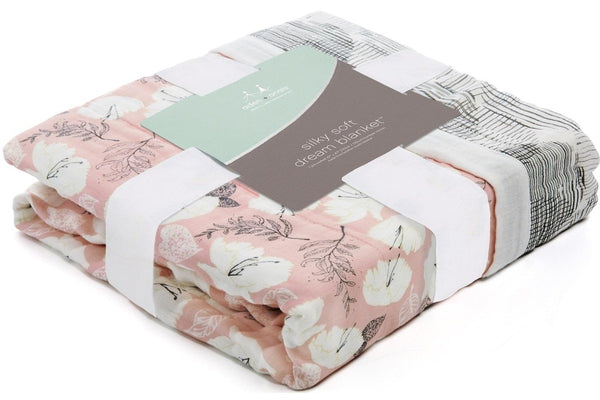 Aden + Anais: Silky Soft Dream Blanket - Pretty Petals